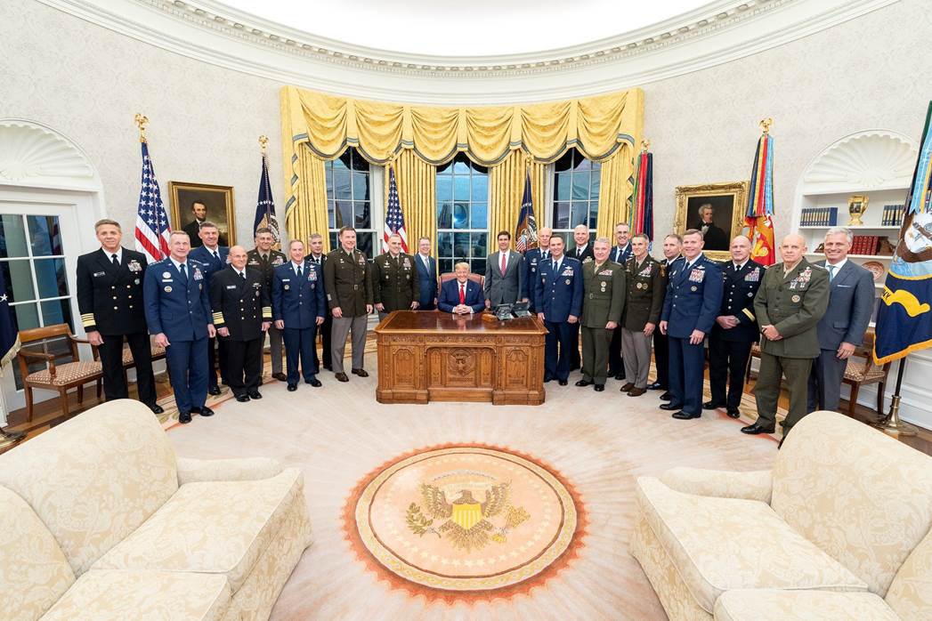 Military with POTUS on October 7th, 2019